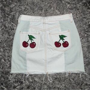 Custom Cherry PacSun Denim Skirt